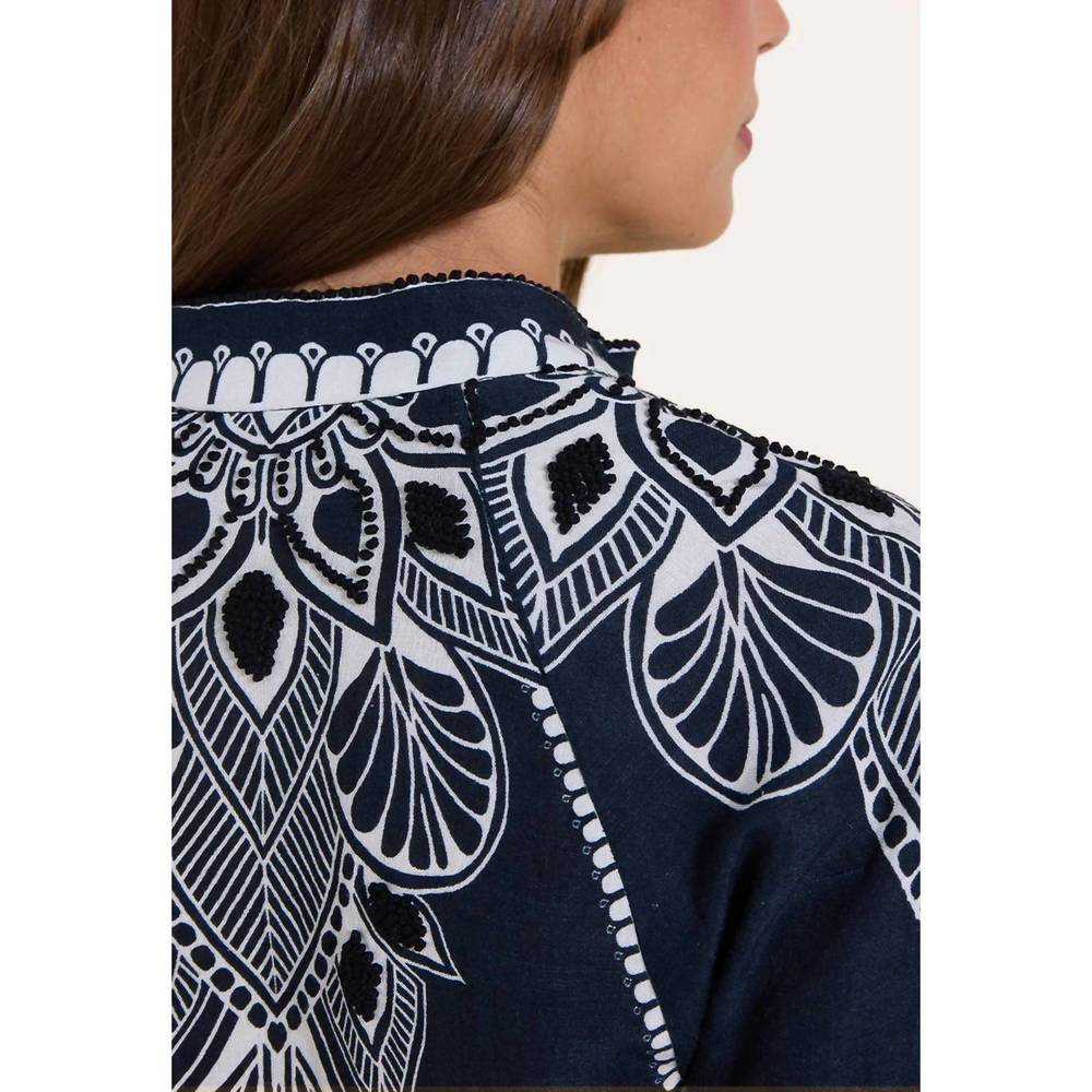 NEW SCARLETT POPPIES sabrina top in navy blue - Picture 4 of 5
